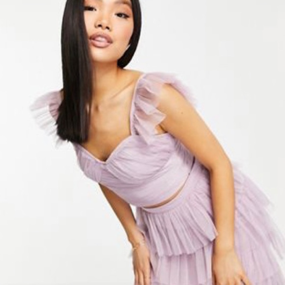 Frilly Lavender Tie-Back Top | ASOS